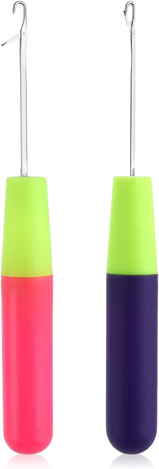 2 PIECE LATCH HOOK CROCHET NEEDLE FOR HAIR