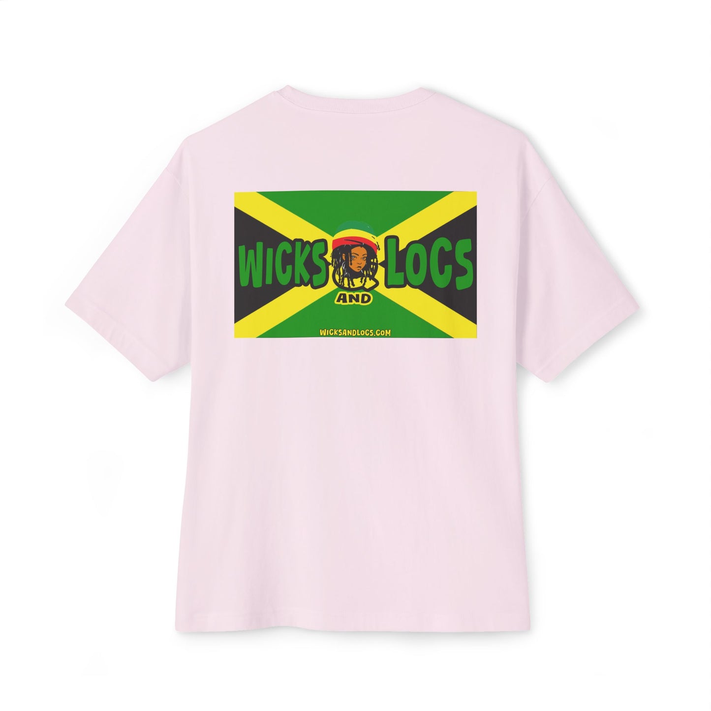 Unisex Oversized Boxy Tee - Couple’s Wicks Dreads T-Shirt , Love & Strength – African American Couple with Wicks Dreads, Celebrating Growth & Togetherness