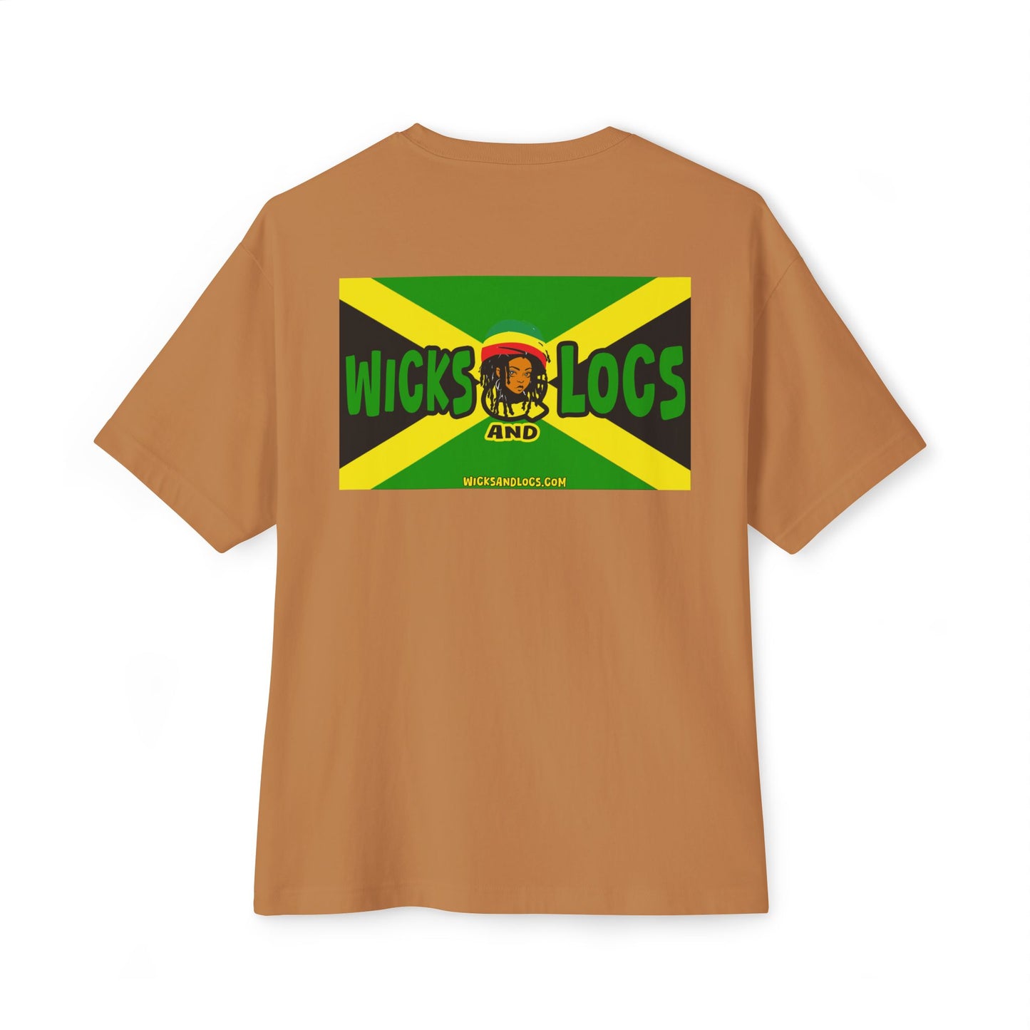 Unisex Oversized Boxy Tee - Couple’s Wicks Dreads T-Shirt , Love & Strength – African American Couple with Wicks Dreads, Celebrating Growth & Togetherness
